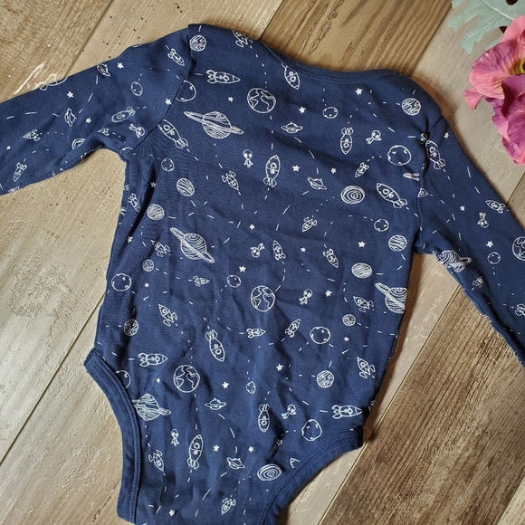 dip blue outer space baby toddler boy bodysuit onesie size 18-24m nwot - Picture 15 of 16